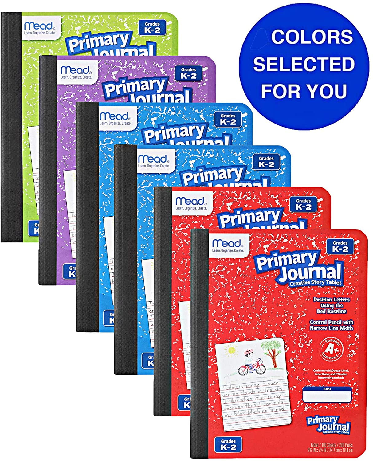 Lined Paper Wide Ruled Comp Book Grades Mead Primary Composition Notebook 