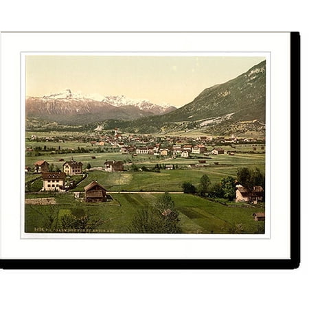Historic Print, Garmisch general view Upper Bavaria Germany, 16" x 20"