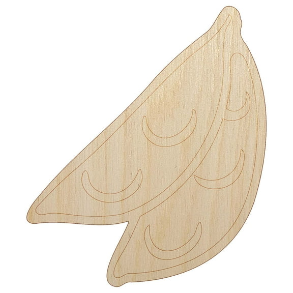 Snow Peas Vegetable Wood Shape Unfinished Piece Cutout Craft DIY Projects - 4.70 Inch Size - 1/8 Inch Thick