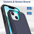 thumbnail image 5 of ELEHOLD for iPhone 14 6.1 inch Case, Armor Rugged Hard PC Soft TPU Hybrid Anti-Drop Camera Lens Protection Shockproof Glossy Non-Slip Slim Fit Case for iPhone 14,Darkblue, 5 of 5