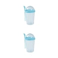 thumbnail image 3 of Inteprter Taza de ensalada Taza para beber Botella de yogur Mano de obra fina Desayuno Regalo dulce Conveniencia Mantener frío Caliente Scoop Azul 2piezas, 3 of 6