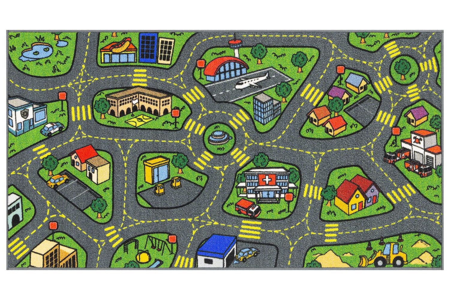 Jungtier Fun Time Retro City Traffic Car Road Map Educational Learning ...