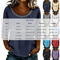 thumbnail image 4 of STETMN Women's Cotton Linen 3/4 Sleeve Tops Scoop Neck Loose Fit Casual T-Shirt for Summer Vacation, 4 of 8