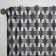 thumbnail image 3 of Designart 'Geometric Black and White Pattern II' Mid-Century Modern Black Sheer Curtain Panel, 3 of 5