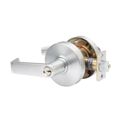 Grade 1 LHV Series Heavy Duty Commercial Cylindrical Lever in Satin Chrome - Classroom Function