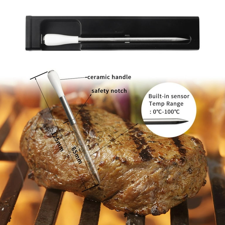 Wireless Meat Thermometer, 165ft Smart Bluetooth Food Cooking Thermometer  for Grilling/BBQ/Air Fryer/Oven/Liquid/Cooking/Steak, Instant Read Meat