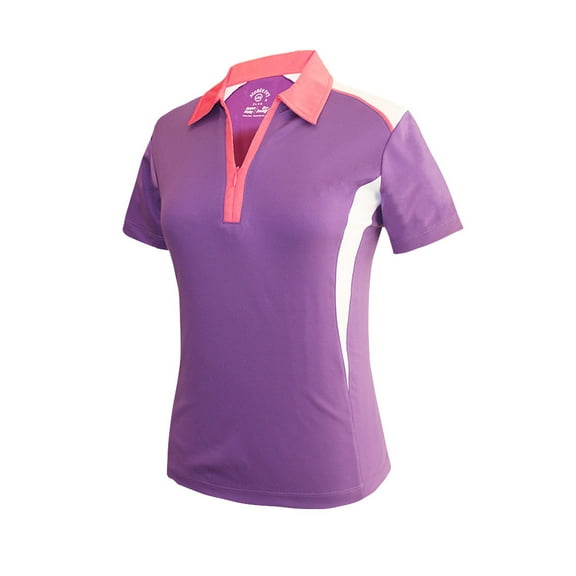 Monterey Club Women's Double Rotation Contrast Golf Polo Shirt #2270