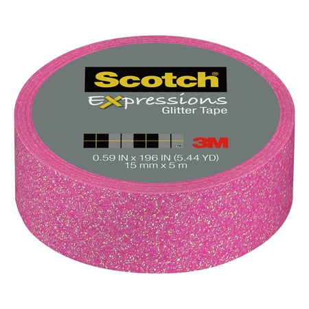 UPC: 0076308729370 | 3M Expressions Glitter Tape .59 x 196 Pastel Pink