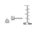thumbnail image 3 of Stainless Steel Polished 5mm Triangle CZ Stud Post Earrings, 3 of 7