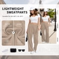 thumbnail image 2 of SWQZVT Women's Wide Leg Sweatpants, High Waisted Straight Leg Joggers with Pockets, Casual Drawstring Elastic Waist Lounge Pants, 2 of 8