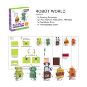 myFirst 3dPen Make Filaments Fun Pack-Robot World, Kid-Safe Low-Temp PCL Material, 3 Themed Kits for Creative Play