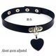 thumbnail image 1 of Nuevo Sexy Harajuku PU cuero cadena corazón colgante collares mujeres hombres Punk cuello gótico negro Rosa gargantilla Collar Cool Collar Tan Jianjun unisex, 1 of 2