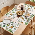 thumbnail image 5 of Cute Cartoon Placemats Set of 8 Cat Butterfly Spring Floral Botanical Place Mats Indoor Wipeable Table Mats Washable Cloth Dining Table Placemats for Kitchen Holiday Party Home Decor 13x19 Inch, 5 of 9