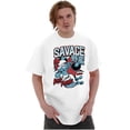 thumbnail image 5 of The Smurfs Kanji Keep Pushin Savage Men's Graphic T Shirt Tees Brisco Brands S, 5 of 5