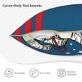 thumbnail image 3 of KLL Astronaut Runs Forward Decorative Throw Pillow Covers Velvet Soft for Couch Sofa Bedroom Living Room Outdoor (No pillow core)- 20"x20", 3 of 5