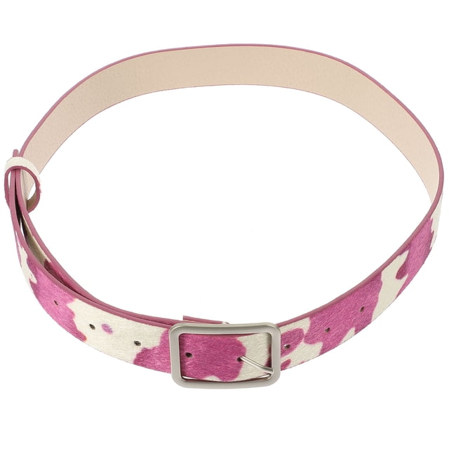 OULII Cinturón Ocidental Con Estampado De Vaca Multicolor Para Complemento De Casual