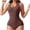 Coffee, variant on Women's Seamless Bodysuit Keyhole Ribbed Tummy Control Shapewear Butt Lifting Body Shaper for Ladies S