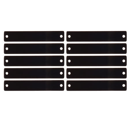 

10 Pcs Mirror Stainless Steel Hanging Pendant Accessories DIY Hanging Plating Decorations Double Holes Connector Piece (Black)