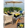 thumbnail image 5 of Outdoor Tablecloth with Umbrella Hole for Patio/Picnic/Party/Camping, Yellow Lemon Waterproof Table Cloth Rectangle Table Cover Washable, Summer Botanical Black White Checkered (52"x 70"), 5 of 8