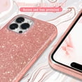 thumbnail image 3 of GALAPROX Bling Sparkle iPhone 15 Pro Case, Stylish Glitter Cute Protective Cover-Pink, 3 of 6