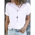 thumbnail image 2 of Camiseta estampada para mujer, ropa de manga corta, estilo de dibujos animados de animales, ropa bonita, Camiseta básica de moda, 2 of 5