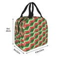thumbnail image 2 of Pofeuu Geometric Watermelon Print Lunch Bag Lunch Box Large Capacity Insulated Lunch Bag for Adult, Leakproof Reusable Lunch Tote Bags for Work, 2 of 5