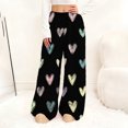 thumbnail image 2 of HongQid Women's Sweatpants Joggers Baggy Wide Leg Pants Fuzzy Plush Elastic Waist Drawstring Lounge Pants with Pockets, 2 of 7