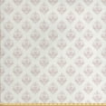 thumbnail image 1 of Abstract Fabric by the Yard Upholstery, Ethnic Style Modern Damask Elements on Creme Tone Backdrop, Decorative Fabric for DIY and Home Accents, Ivory and Pale Salmon by Ambesonne, 1 of 4