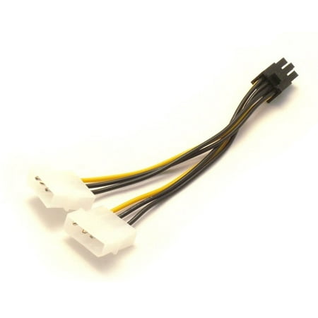 6 Pin PCI-E to 2 X 4 Pin Molex Power Adapter Cable for PCI-E