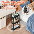 thumbnail image 3 of HIOHA 3-Tier Slim Rolling Cart with Lockable Casters for Kitchen, Bathroom, Living Room, and Office, 3 of 8