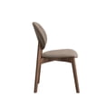 thumbnail image 4 of ACME Hadasa Linen Fabric/Wood Side Chair in Brown & Walnut (Set of 2), 4 of 8