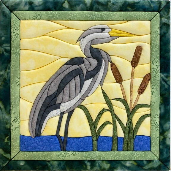 Quilt-Magic No Sew Wall Hanging Kit-Blue Heron