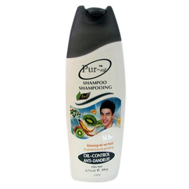 Shampooing Antipelliculaire à l'Huile avec Ginseng + Kiwi (200ml) (Pack de 3) de Purest