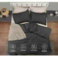 thumbnail image 4 of Queen Comforter Set Grey, Comforters Queen Size 3 Pieces Bedding Comforters Sets, Down Alternative Soft Bed Set, 1 Comforter (88 x 88 inches) 2 Pillow Shams (20 x 26 inches), 4 of 9