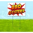 thumbnail image 1 of Wbg Bbq Oysters (18" x 24") Yard Sign, Includes Metal Step Stake, 1 of 6