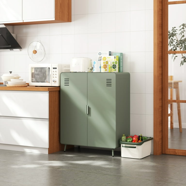 Homy Casa Metal Storage Cabinet with 2 Doors Utility Cabinet for