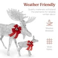 thumbnail image 5 of Best Choice Products 5ft 2-Piece Moose Family Lighted Christmas Yard Decor Set w/ 370 LED Lights, Zip Ties - Silver, 5 of 7