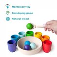 thumbnail image 1 of Ulanik Arcoíris Bolas en Copas Montessori Juguete Clasificador de Madera Juego 7 Bolas 30 Ulanik Ulanik, 1 of 2