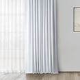 thumbnail image 4 of Exclusive Fabrics  Vintage Thermal Cross Linen Weave Blackout Curtains (1 Panel) White 50 X 120 120 Inches, 4 of 5