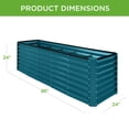 thumbnail image 7 of Best Choice Products 8x2x2FT Large Outdoor Planting Box for Backyard Vegetables, Herbs, Flowers, Greenery - Peacock Blue, 7 of 7