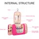 thumbnail image 5 of Neceser de viaje colgante para mujeres y hombres,8 compartimentos organizadores,Bolsa de ducha de maquillaje de baño de gran capacidad resistente al agua,Bolsa de afeitar ligera con kit Dopp, 5 of 5
