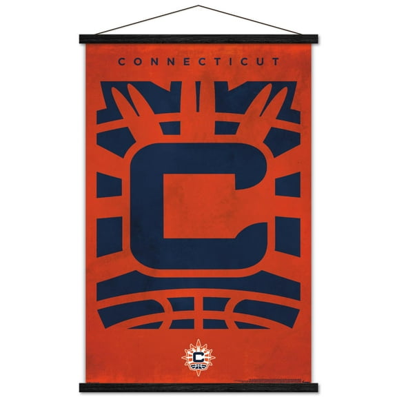 WNBA Connecticut Sun - Logo 25 Wall Poster with Magnetic Frame, 22.375" x 34"