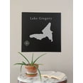 thumbnail image 2 of Lake Gregory Map 24x24" Black Metal Wall Art Office Decor Gift Engraved California, 2 of 2