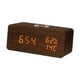 thumbnail image 3 of Reloj despertador digital con estación de carga inalámbrica, moderno, con memoria de apagado y electrónico. Marrón oscuro, 3 of 9