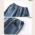 thumbnail image 5 of Boys Jeans Casual Elastic Waist Cuffed Denim Pants with Pockets Teen Clothes for Boys Size 3-15, 5 of 7