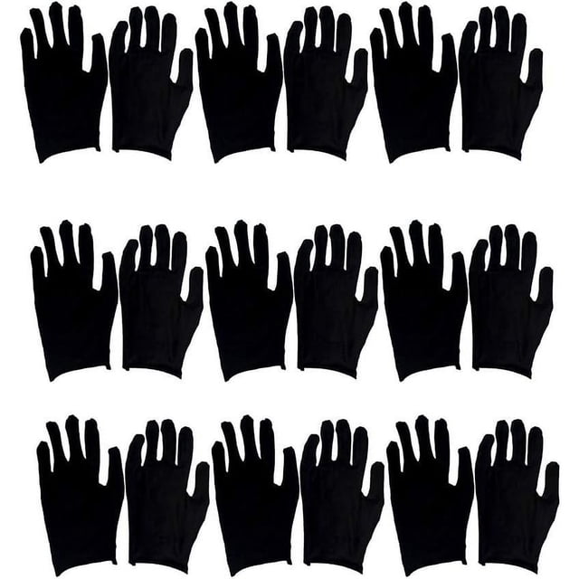 Guantes de trabajo LIUYMXG Algodón reutilizables Talla M Color negro