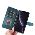 thumbnail image 6 of JTCASES Compatible with iPhone XR 6.1 inch Case Wallet Flip Folio Case [Kickstand] with RFID Blocking Card Holders [Shockproof] and Wrist Strap Phone Cover for Men Women Girls, Darkgreen, 6 of 12