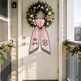 thumbnail image 5 of huayou Holiday Theme Embroidered Wreath Sash, Scalloped Edge Wreath Bow Ribbon for Front Door Wreath, Thanksgiving Christmas Valentine Designs, 5 of 8
