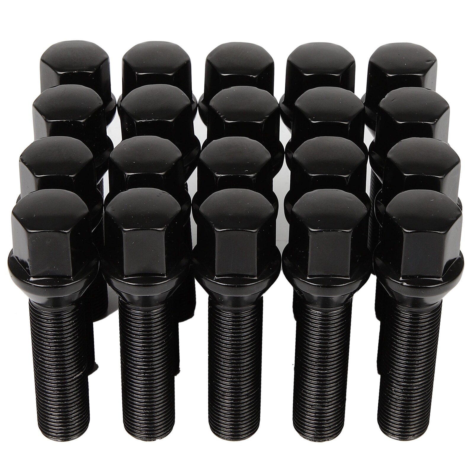 ECCPP 14x1.25 Wheel Lug Bolts 20pcs Wheel lug nuts Black Thread pitch 14x1.25 for 2018-2023 for BMW 530e xDrive 2016-2016 for BMW Alpina B6 Gran Coupe 2018-2018 for BMW 540d xDrive