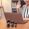 thumbnail image 6 of Jiibva 3Pc Black Kimono Wooden Dolls Decorative Figurine Traditional Asian Geisha Statue for Home Wedding, 6 of 7